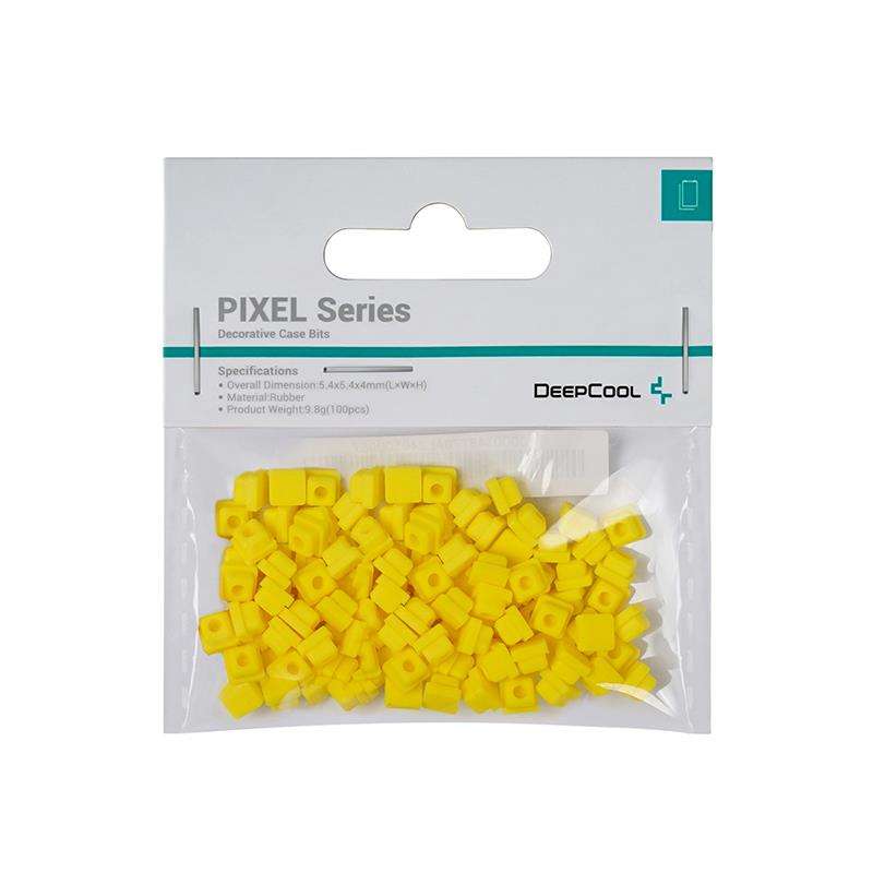 DeepCool Yellow Silicone Decorative Case Pixel Bits (100PCs Per Pack) To Create Unique And Custom...