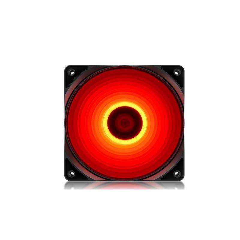 Deepcool Rf120Mm Case Fan With Built-In High Brightness Red Led And Powered Via 4Pin Molex 3Pin M...