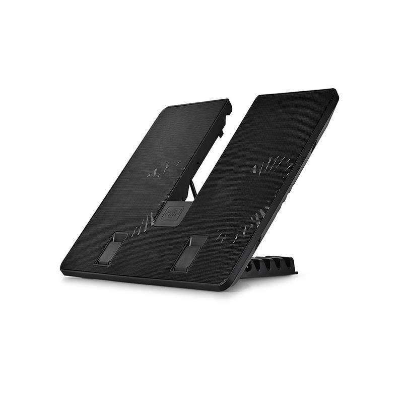 DeepCool U Pal 15.6" Notebook Cooler With 2X 140mm Fans and Cooling Coverage For Hot Zones - Blac...