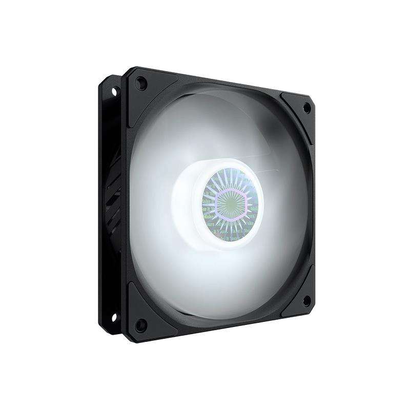 Cooler Master Sickleflow 120mm Case Fan With White LED Lighting And New Air Balance Blade - White...