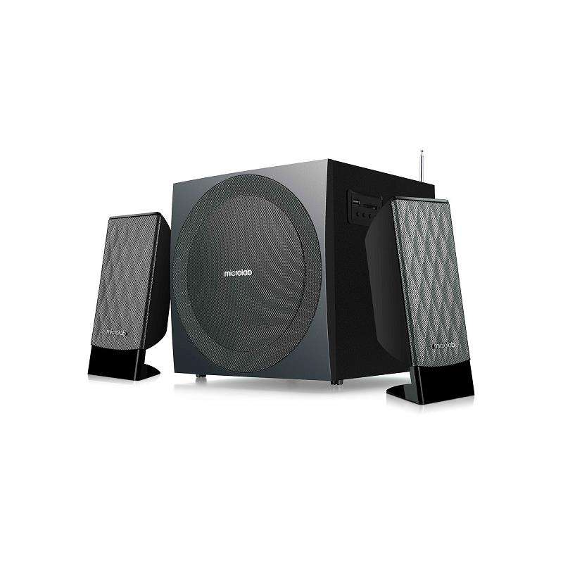 Microlab M300BT 2.1Channel Subwoofer Multimedia Speaker With Built-In FM Radio, Bluetooth, USB, 3...