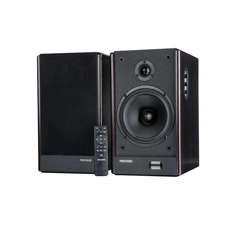 Microlab Solo 26 2.0Ch Multimedia Bookshelf Speaker System With Exquisite Dark Wooden Finishing A...