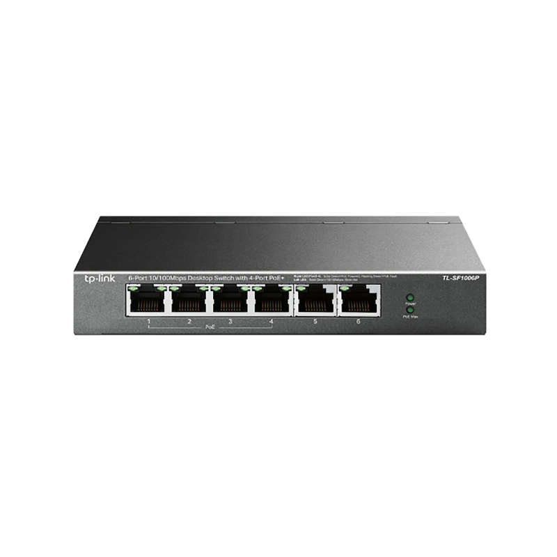 Tp-Link Tl-Sf1006P 6-Port 10 100Mbps Desktop Switch With 4-Port Poe+ 1 Year Limited Warranty