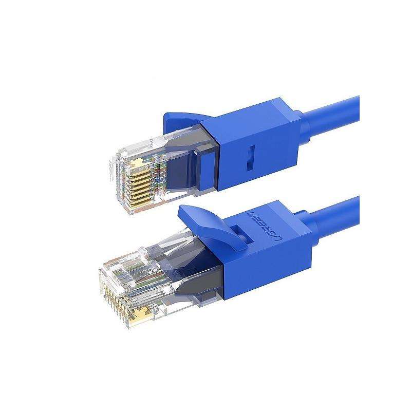 UGreen 11201 CAT6 UTP Male to Male Ethernet Round LAN 1m Cable with Gold-Plated Conductor, 8-Core...