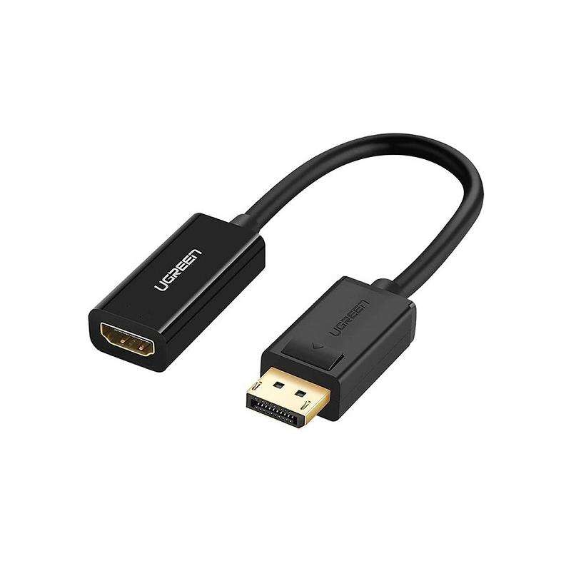 UGreen 40362 DisplayPort Male to HDMI Female Adapter with Gold-Plated Connectors, Release Button ...