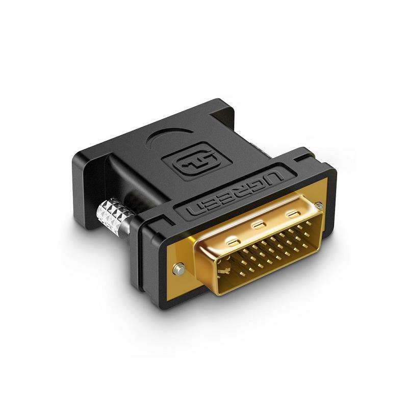 UGreen 20122 DVI-I (24+5) Male to VGA Female Adapter with Gold-Plated Connectors and Supports res...