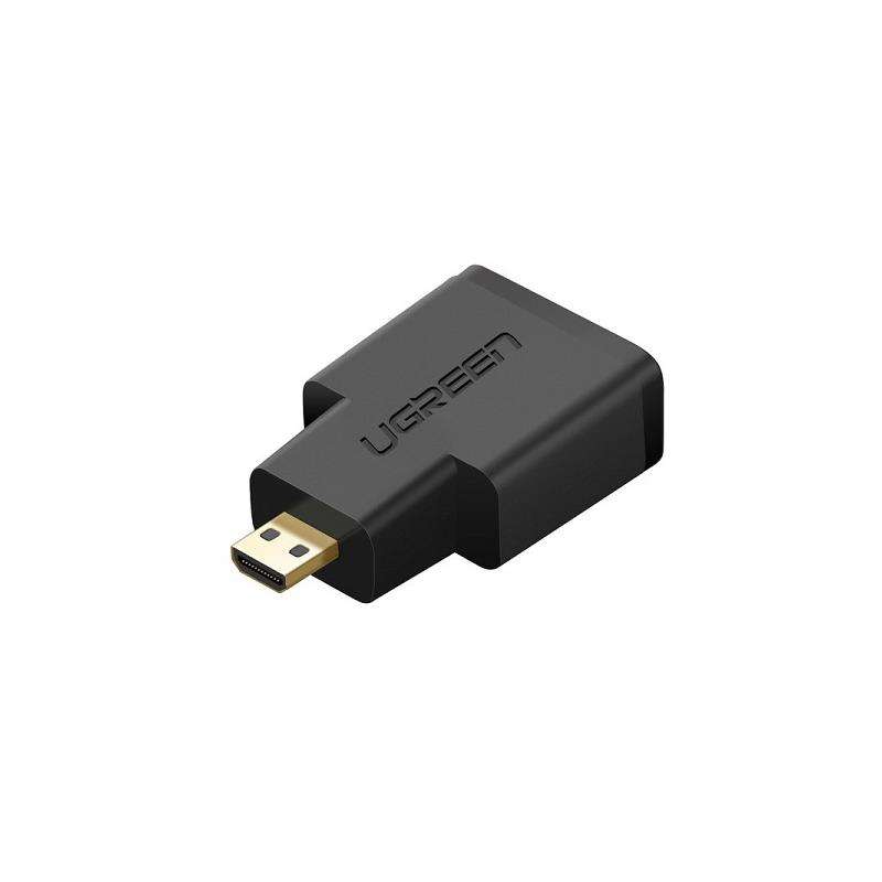 UGreen 20106 Micro HDMI Male to HDMI V2.0 Female Adapter with Gold-Plated Connectors and Supports...