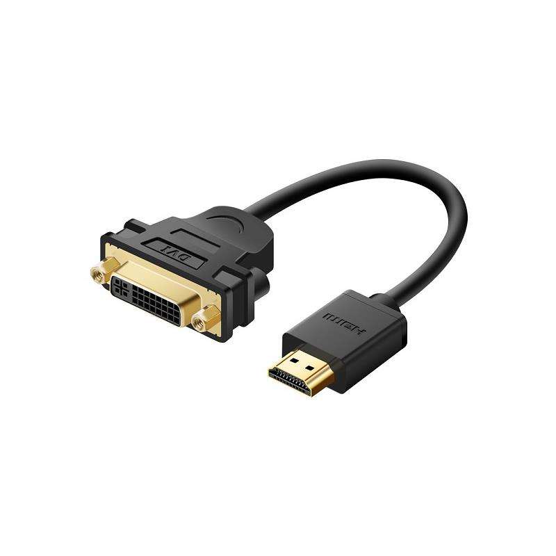 UGreen 20136 HDMI Male to DVI-I (24+5pin) Female Bi-Directional 15cm Cable Adapter From Either HD...