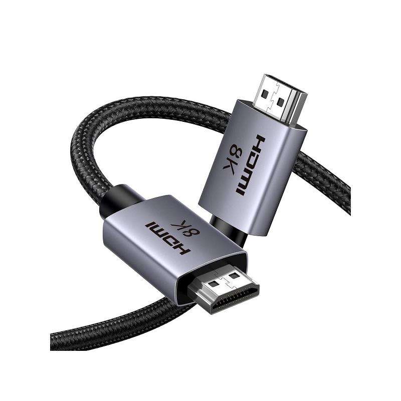 UGreen 25911 HDMI V2.1 Male To Male 8K@60Hz 3m Braided Cable With Solid Nickle Plated Connector, ...