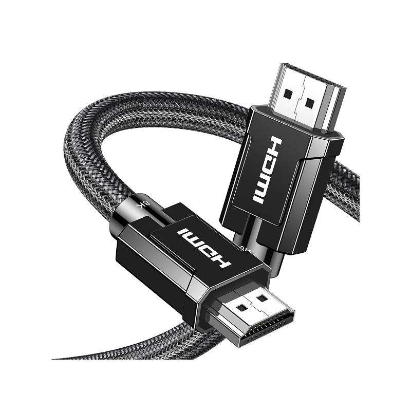 UGreen 70321 HDMI V2.1 8K@60Hz Male to Male Zinc Alloy Case and Braided 2m Cable Supports High-Sp...