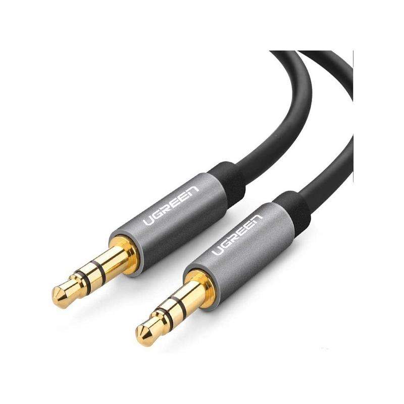 UGreen 10732 3.5mm Male to Male Round Audio 0.5m Cable with Gold-Plated Connectors & Widely Compa...
