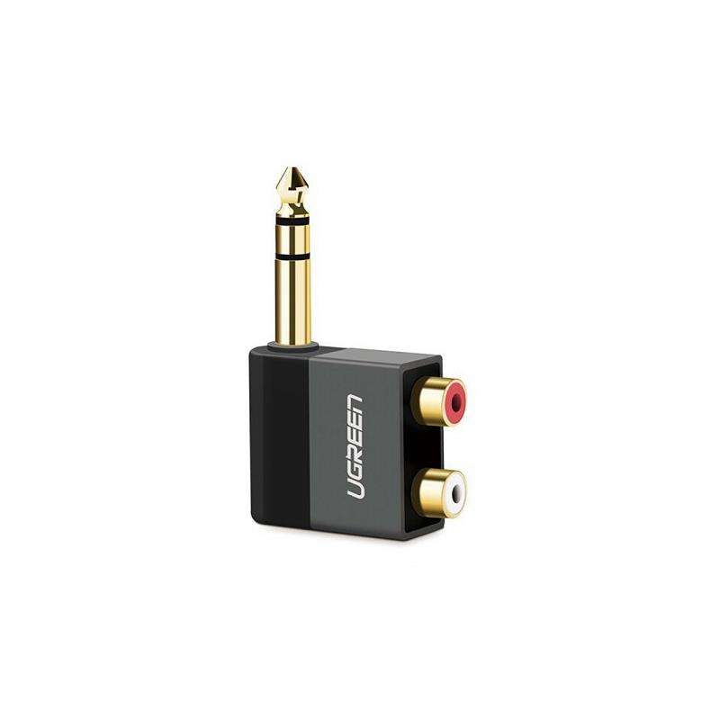 Ugreen 40846 6.35Mm 6.5Mm Male To 2Rca Female Audio Adapter With Gold-Plated Connectors & High-Gr...