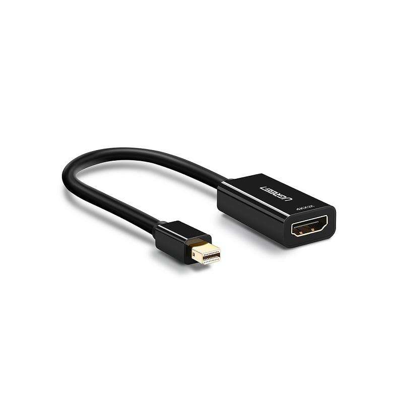 UGreen 40360 Mini DisplayPort Male to HDMI Female Adapter with Gold-Plated Connectors, Supports r...