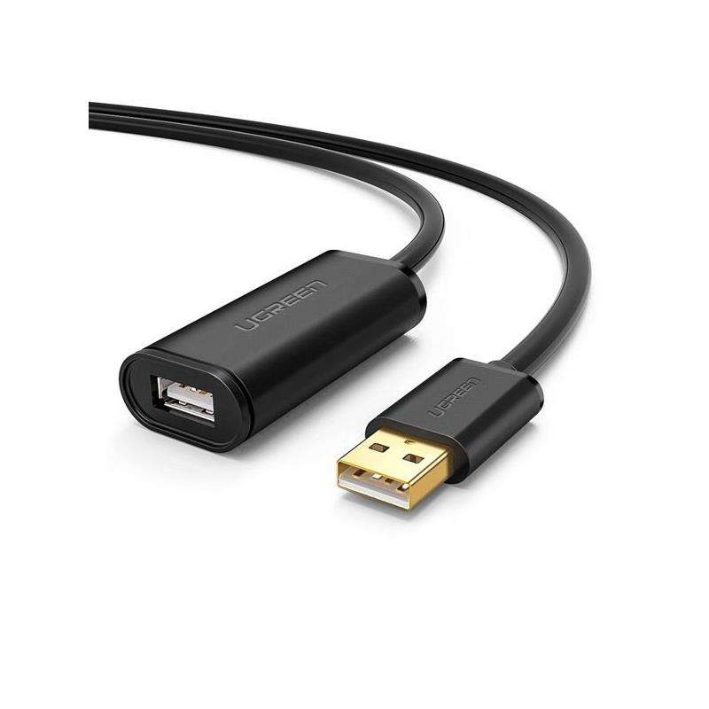 UGreen 10325 USB-A 2.0 Male To Female Active Extension 25m Cable With Gold-Plated Interface And B...
