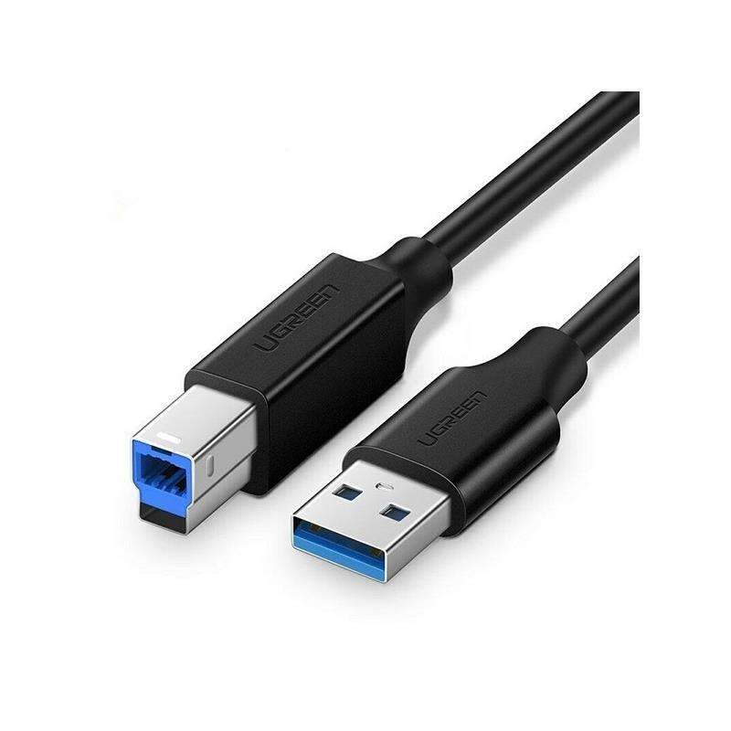 UGreen 10372 USB-A 3.0 Male to USB-B 3.0 Male Printer 2m Cable With Nickle-Plated Connectors & Su...