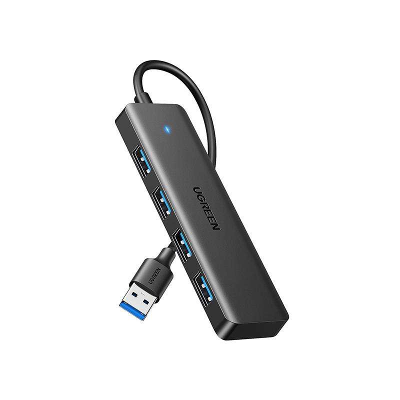 UGreen 25851 USB-A 3.0 Male To USB-A Female 4-Port Hub Ultra-Slim Design & Supports Data Transmis...
