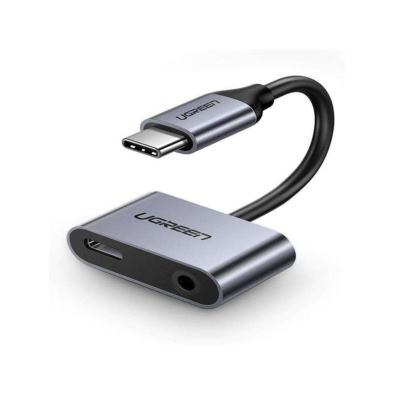 UGreen 50596 USB-C Male to 3.5mm and USB-C Female Adapter Supporting Analogue Audio Output Only -...