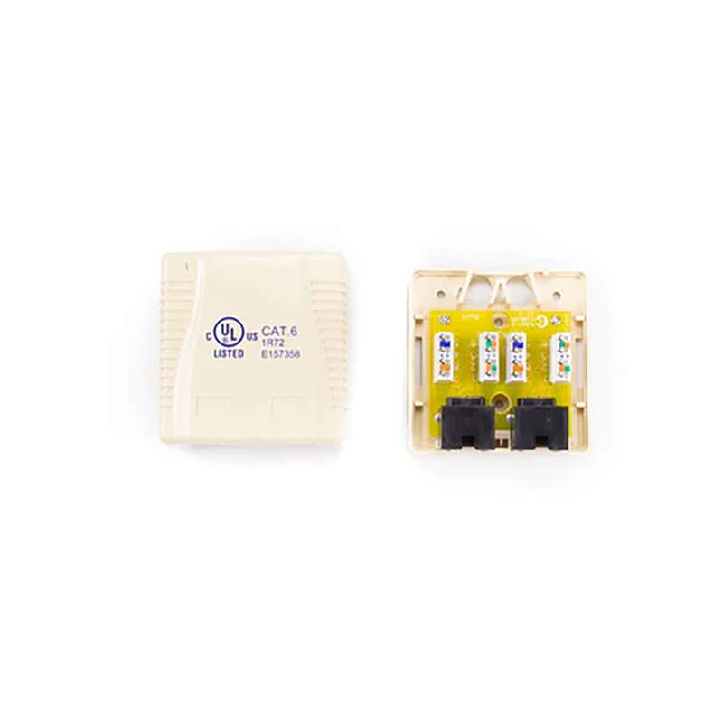 Zone CAT6 RK45 Single Box White Outlet Cable