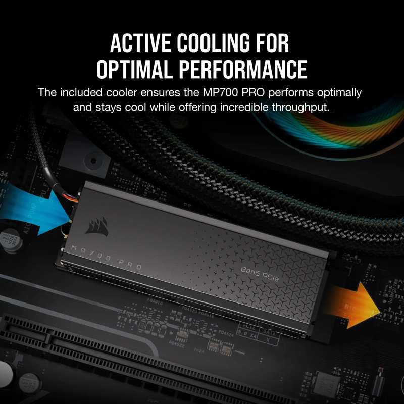 Corsair MP700 PRO 1TB M.2 NVMe PCIe Gen. 5 x4 SSD with Cooler