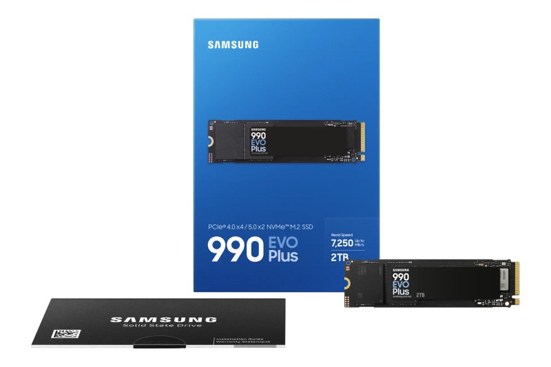 Samsung Mz-V9S2T0Bw 990 Evo Plus 2Tb Nvme Ssd - Read Speed Up To 7250 Mb S; Write Speed To Up 630...