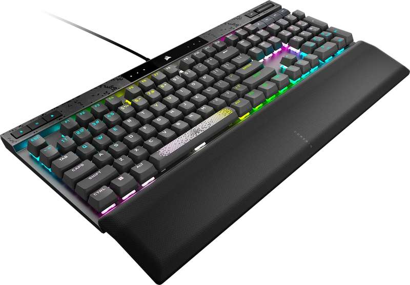 CORSAIR K70 MAX RGB Magnetic-Mechanical Gaming Keyboard; Adjustable CORSAIR MGX Switches; Steel Gray