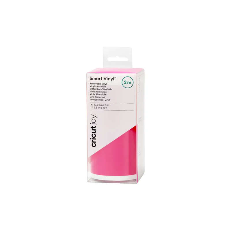 Cricut Smart Vinyl Removable Party Pink - 1 Roll, 5.5 In X 10 Ft (13.9 Cm X 3 M), Matte Finish