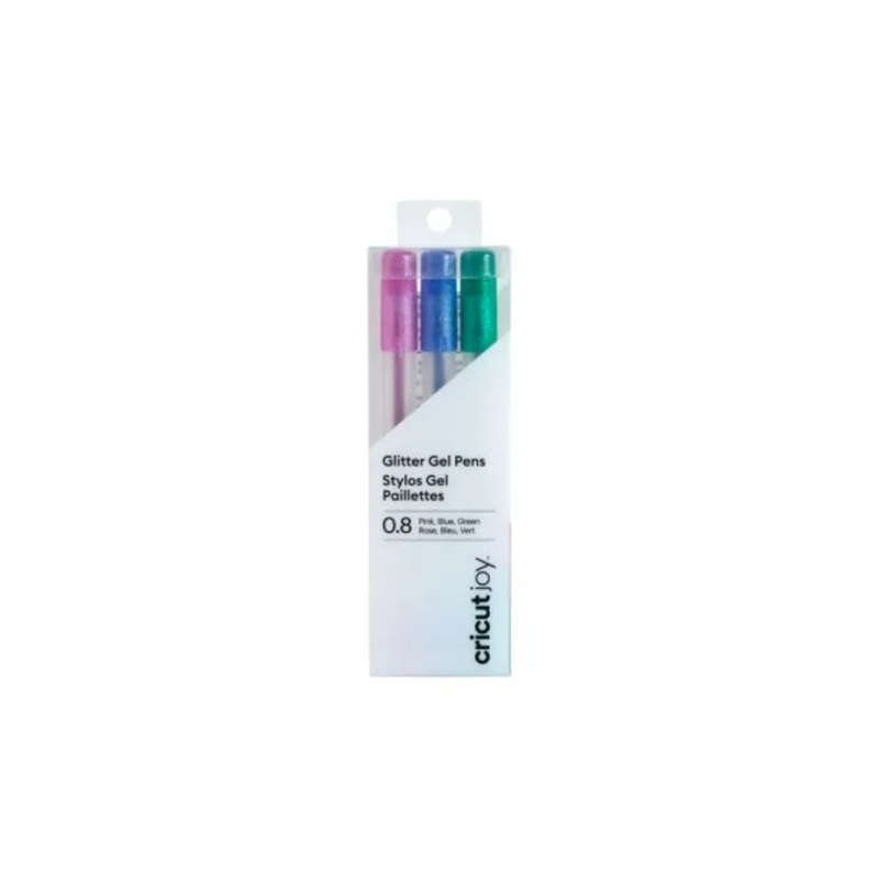 Cricut Joy Medium Point Gel Pen Set 3-Pack (Glitter Pink Blue Green)