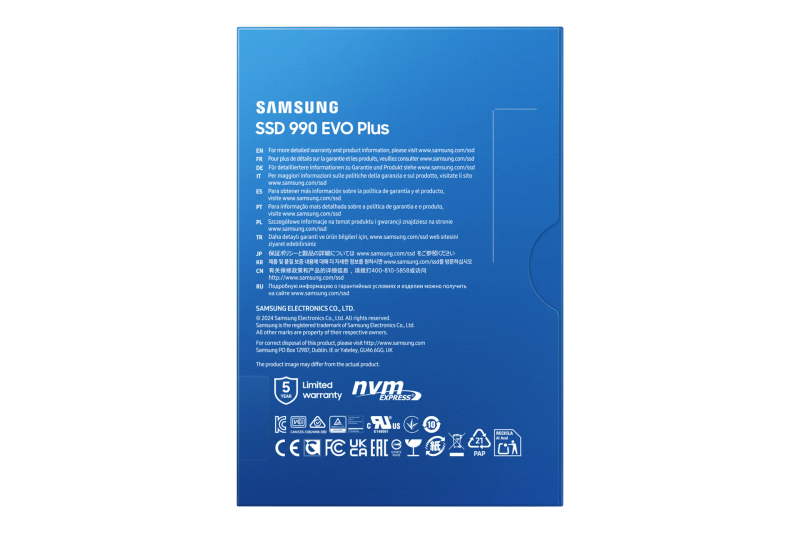 Samsung Mz-V9S2T0Bw 990 Evo Plus 2Tb Nvme Ssd - Read Speed Up To 7250 Mb S; Write Speed To Up 630...