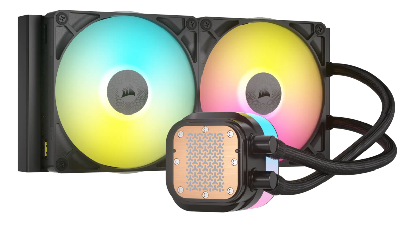 Corsair Icue Link Titan 280 Rx Rgb Liquid Cpu Cooler - Rx140 Rgb Fans  Fits Intel® Lga 1851 1...