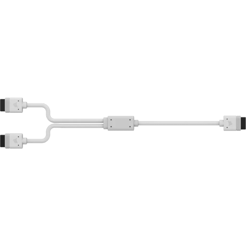 CORSAIR iCUE LINK Cable; 1x 600mm Y-Cable with Straight connectors; White