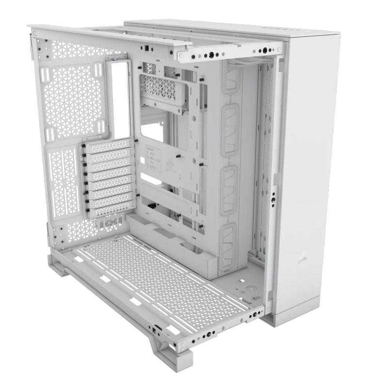 6500X Mid-Tower White Dual Chamber Pc Case; 2X 3.5'' 2X 2.5'' Drive Bays; Up To 360Mm Radiator Co...