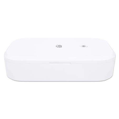 Manhattan UV Phone Sanitizer - UV-C Sanitizing Box White 1 Year Limited Warranty