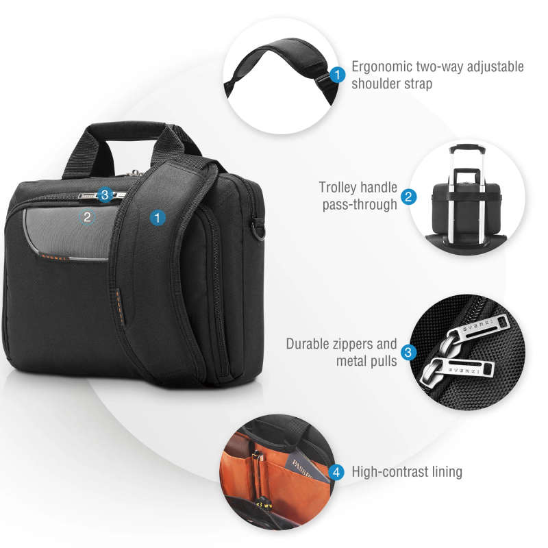 Everki Ekb407Nch11 Advance 11.6'' Netbook Ultrabook Briefcase