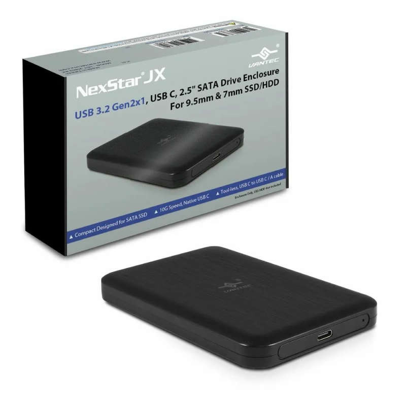Vantec Nexstar Jx Nst-258B3 Usb 3.2 Gen 2X1 Type C & Type A Comatible 2.5Inch Disk Enclosure