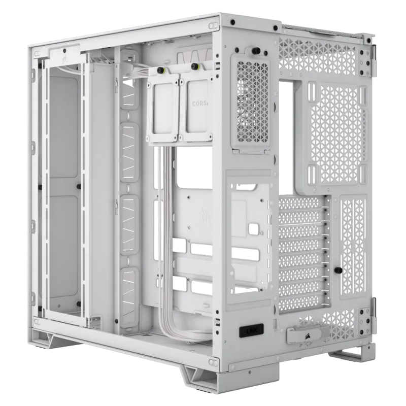 6500X Mid-Tower White Dual Chamber Pc Case; 2X 3.5'' 2X 2.5'' Drive Bays; Up To 360Mm Radiator Co...