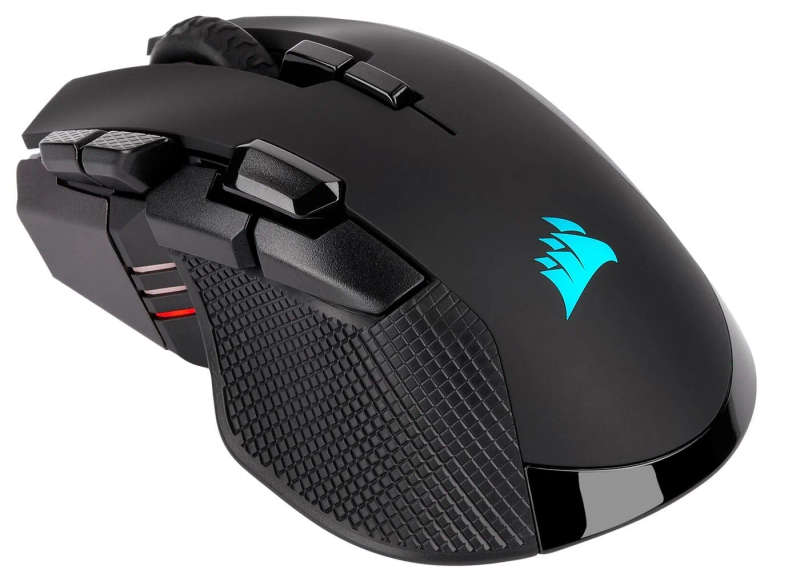 Corsair Ironclaw Rgb Wireless Rechargeable Gaming Mouse With Slispstream Wireless Technology Blac...