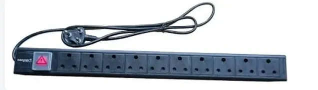 Rct 10 Way 16Amp Rackmount Power Rail - 3-Pin