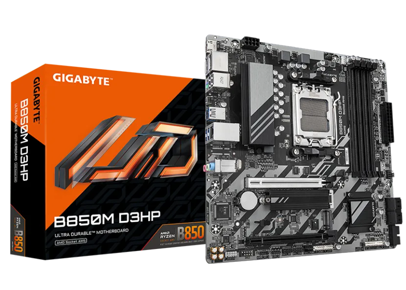 GIGABYTE AMD B850 Gaming Chipset for AMD AM5; 4x Dual DDR5; 2x M2; 1x HDMI 2x DP. .