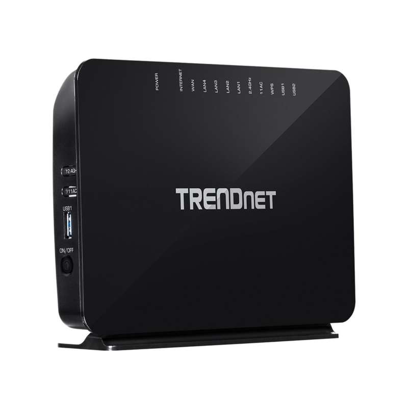 Trendnet Ac750 Vdsl2 Adsl2+ Modem Router With 4 X 10 100 Lan Ports And 1 X Gigabit Mbps Wan Port ...