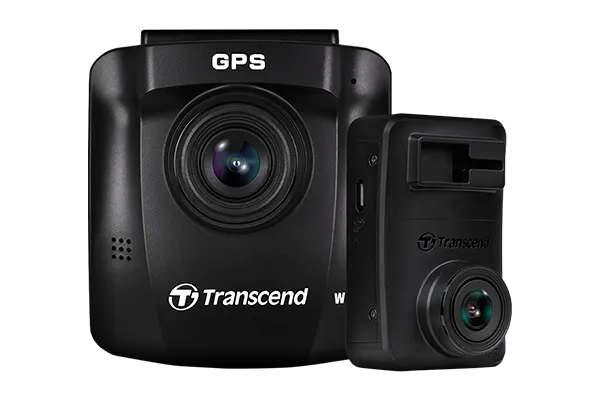 Transcend DP620 Front & Rear dual Dashcam with 2 x 64GB high endurance MicroSD Cards