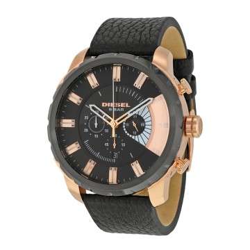 Diesel Chrono Stronghold Black Dial Men's Quartz Watch