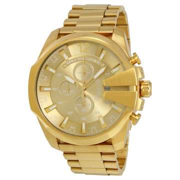 Diesel Mega Chief Champange Gold-tone Men's Chronograph Watch