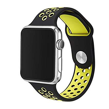 Yaber Apple Watch Band, Soft Silicone Nike+ Sport Style Replacement iWatch Strap band for Apple Wris