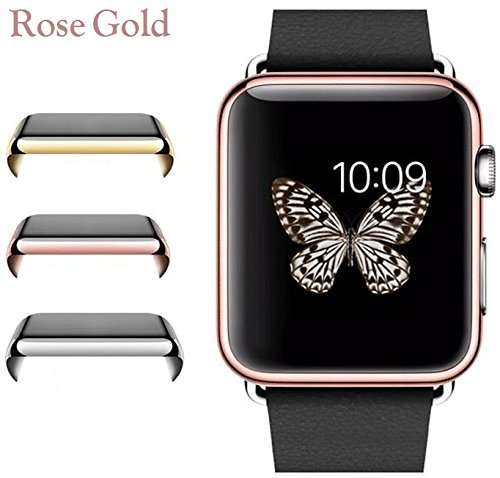 Josi Minea Apple Watch [42mm] Protective Snap-On Case with Built-in Clear Glass Screen Protector - A