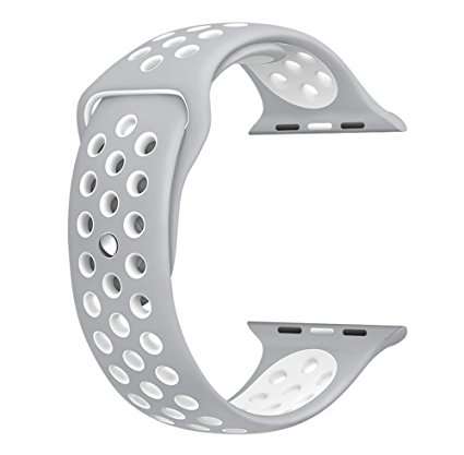 top4cus 38mm Soft Silicone Replacement Sport Strap iWatch Band for Apple Watch 38mm Edition & Sport