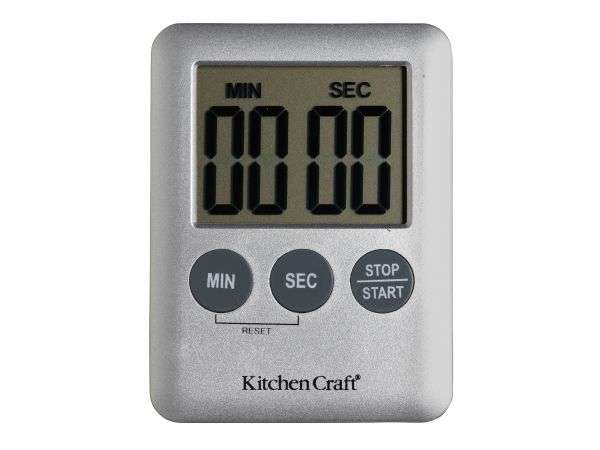 Kitchen Craft Slimline Digital Timer - KCDIGTIMDISPS - Silver