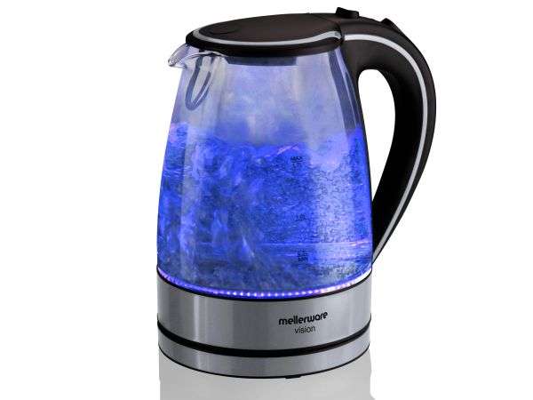 Mellerware Glass Kettle & Stainless Steel Travel Flask Set - 22400P - Blue