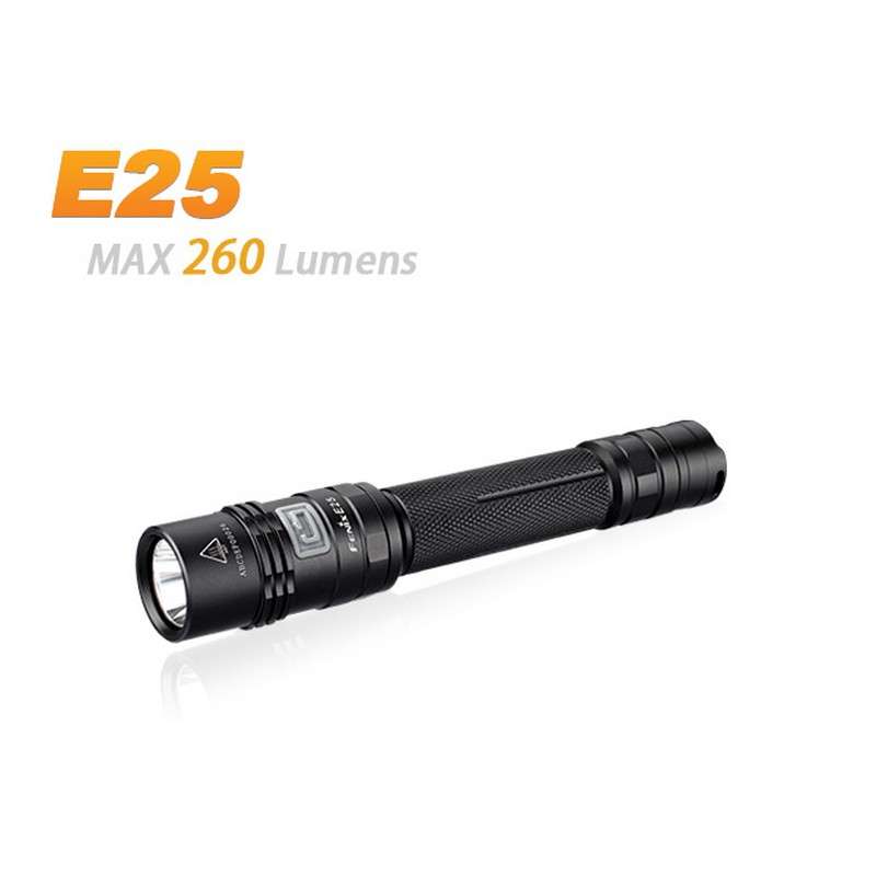 FENIX FLASHLIGHT E25 CREE XP-E2 LED FLASHLIGHT BLACK UE