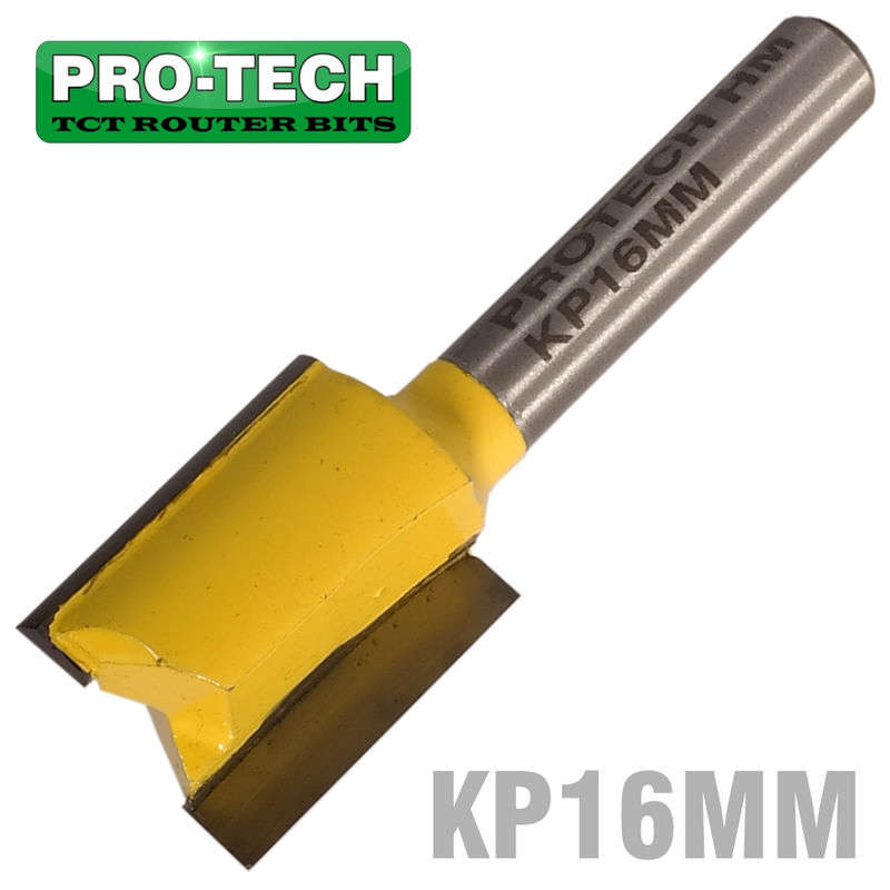 Pro-Tech Straight Bit 16mm X 20mm Cut 2 Flute Metric 1/4" Shank