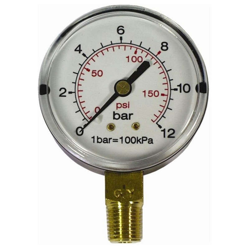 Air Craft Pressure Gauge 63mm 1/4" Bottom Entry